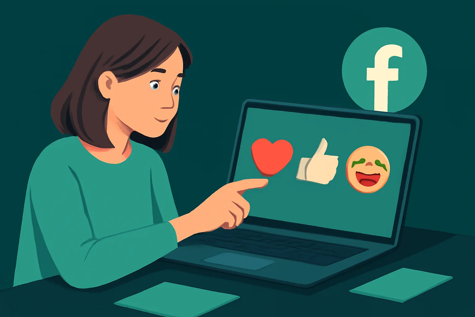 วิธีเลือก Emoji Likes บน Facebook ให้โพสต์ร้านค้า "ปัง"