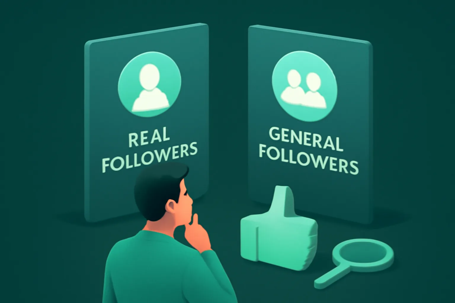 วิธีเลือกประเภท "เพิ่มผู้ติดตาม Facebook (Thai)" Real Followers vs General Followers