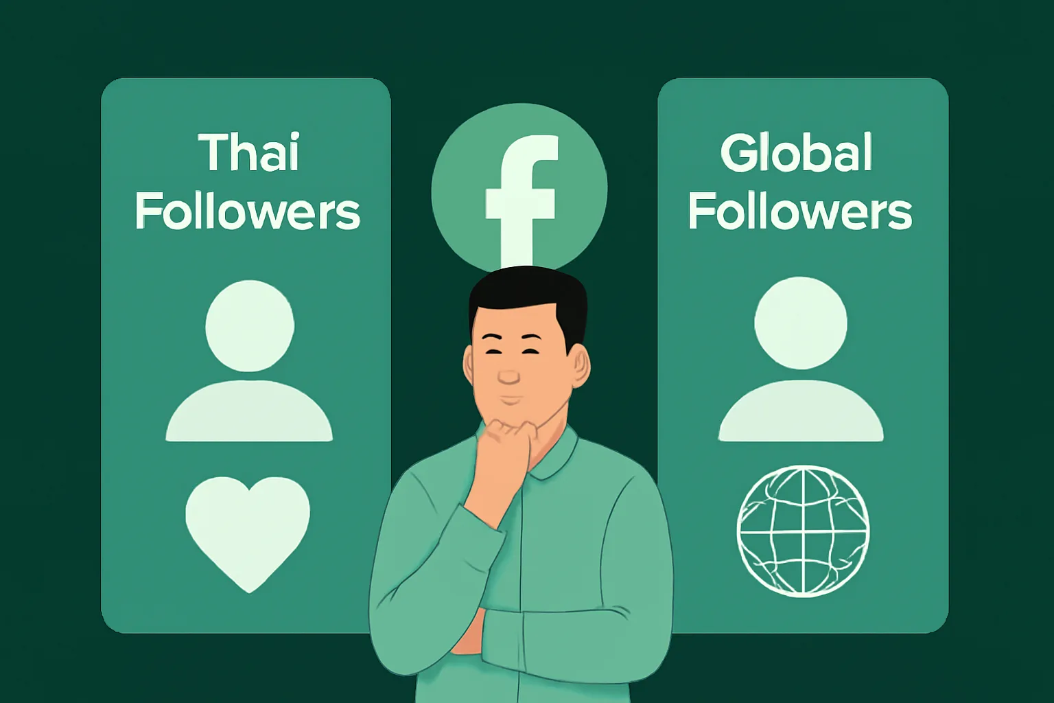 MetaSocial24Hr: เลือกผู้ติดตาม Facebook (ไทย vs. ทั่วโลก) อย่างไรให้ปังกับร้านค้าออนไลน์