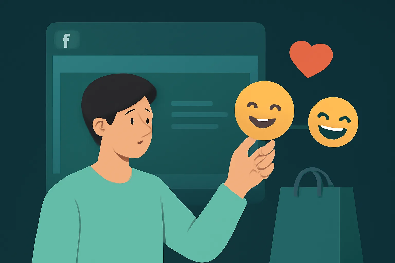 เพิ่มไลค์โพสต์ Facebook (Emoji) ให้ร้านค้าออนไลน์: เลือก Emoji ให้ปัง