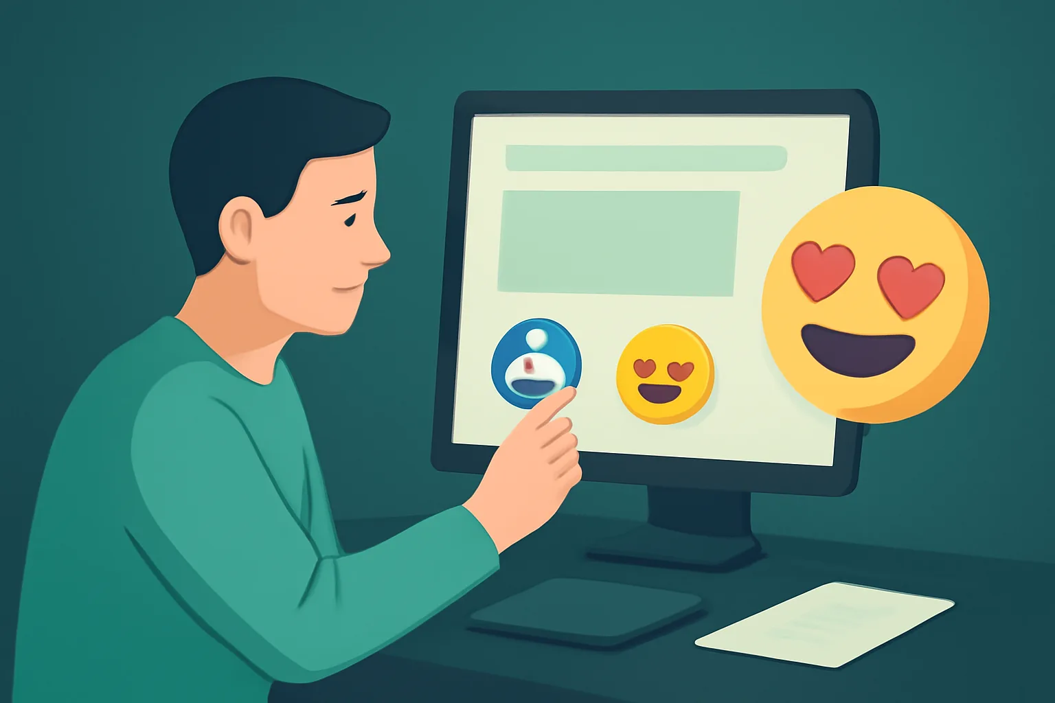 Facebook: เลือกประเภทไลค์ (Emoji vs. ปกติ) ให้โพสต์ปัง