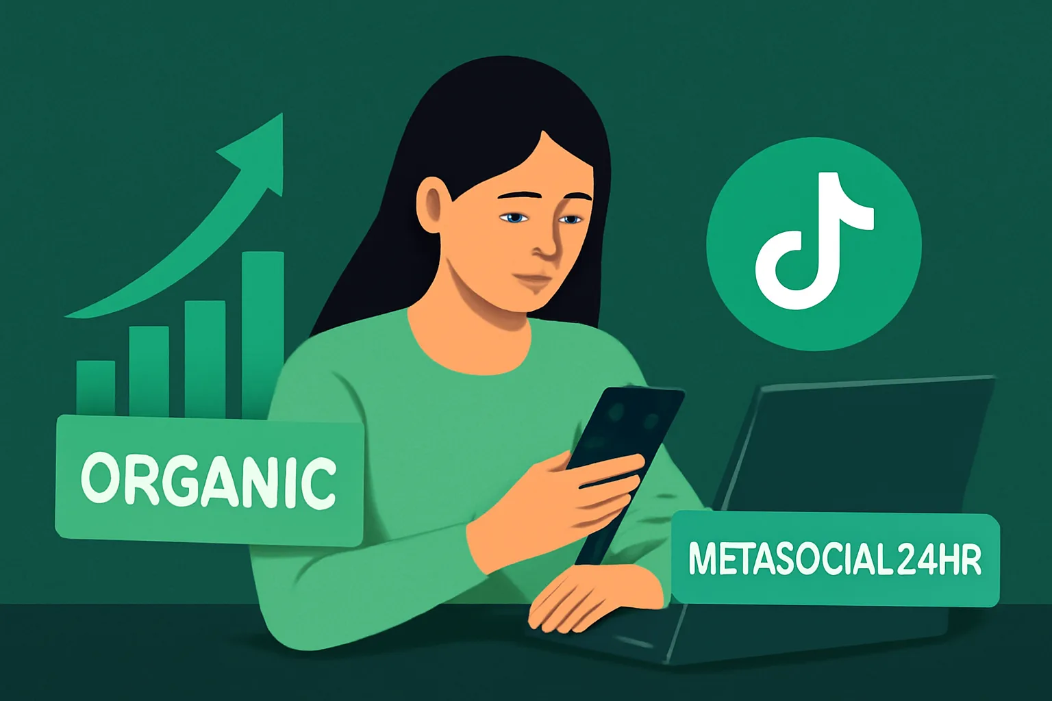 เพิ่มยอดวิว TikTok: Organic vs. บริการ MetaSocial24Hr แบบไหนคุ้มค่า